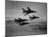 Thunderbirds in F-100's Flying in Formation-Ralph Crane-Mounted Photographic Print