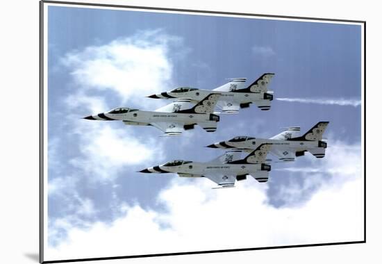 Thunderbirds (In Sky) Art Poster Print-null-Mounted Poster