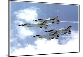 Thunderbirds (In Sky) Art Poster Print-null-Mounted Poster