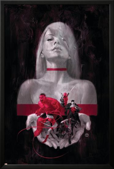 Thunderbolts #6 Cover: Mercy, Red Hulk, Deadpool, Elektra, Punisher, Venom-Julian Totino Tedesco-Lamina Framed Poster