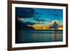 Thundercloud off of Ke'e Beach at sunset, Na Pali Coast, Kauai, Hawaii, USA-Mark A Johnson-Framed Photographic Print