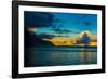 Thundercloud off of Ke'e Beach at sunset, Na Pali Coast, Kauai, Hawaii, USA-Mark A Johnson-Framed Photographic Print