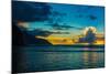 Thundercloud off of Ke'e Beach at sunset, Na Pali Coast, Kauai, Hawaii, USA-Mark A Johnson-Mounted Photographic Print