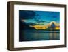 Thundercloud off of Ke'e Beach at sunset, Na Pali Coast, Kauai, Hawaii, USA-Mark A Johnson-Framed Photographic Print