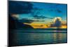 Thundercloud off of Ke'e Beach at sunset, Na Pali Coast, Kauai, Hawaii, USA-Mark A Johnson-Mounted Photographic Print