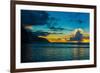 Thundercloud off of Ke'e Beach at sunset, Na Pali Coast, Kauai, Hawaii, USA-Mark A Johnson-Framed Photographic Print