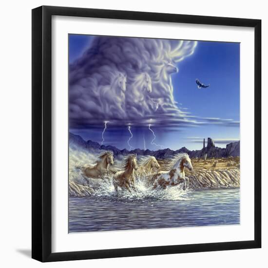 Thundering Hooves-John Van Straalen-Framed Giclee Print