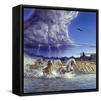 Thundering Hooves-John Van Straalen-Framed Stretched Canvas