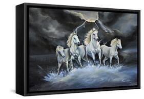 Thundering Horses-Sue Clyne-Framed Stretched Canvas