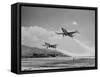 Thunderjets Taking off for North Korea-null-Framed Stretched Canvas