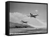 Thunderjets Taking off for North Korea-null-Framed Stretched Canvas