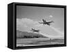 Thunderjets Taking off for North Korea-null-Framed Stretched Canvas