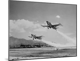 Thunderjets Taking off for North Korea-null-Mounted Photographic Print