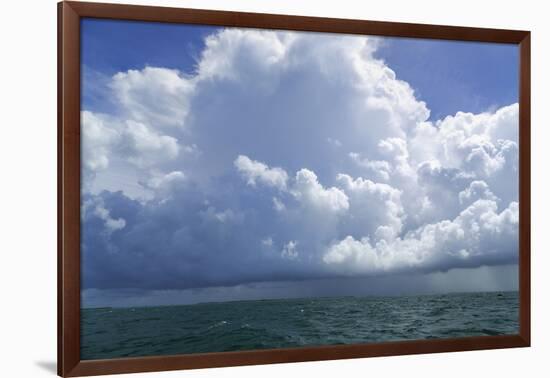 Thunderstorm Above the Lower Florida Keys, Florida Bay, Florida-James White-Framed Photographic Print