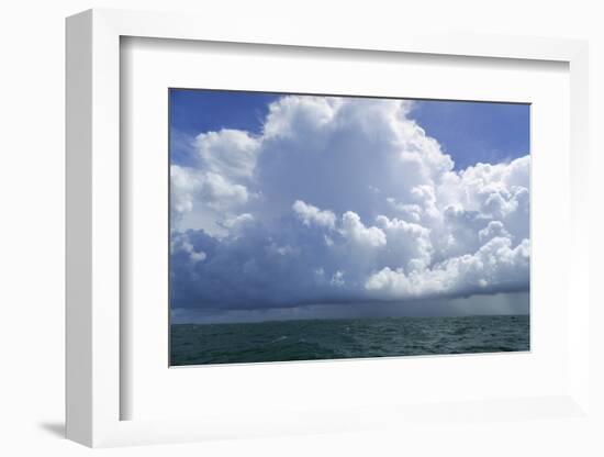 Thunderstorm Above the Lower Florida Keys, Florida Bay, Florida-James White-Framed Photographic Print