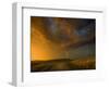 Thunderstorm and Orange Clouds at Sunset-Jonathan Hicks-Framed Photographic Print