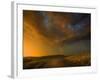 Thunderstorm and Orange Clouds at Sunset-Jonathan Hicks-Framed Photographic Print