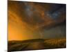 Thunderstorm and Orange Clouds at Sunset-Jonathan Hicks-Mounted Photographic Print