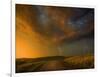 Thunderstorm and Orange Clouds at Sunset-Jonathan Hicks-Framed Photographic Print