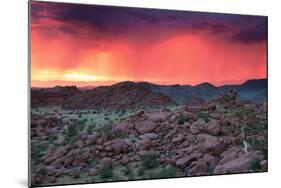 Thunderstorm at Sunset in Damaraland-Circumnavigation-Mounted Photographic Print