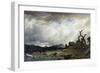 Thunderstorm in the Rocky Mountains-Albert Bierstadt-Framed Giclee Print