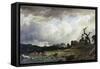 Thunderstorm in the Rocky Mountains-Albert Bierstadt-Framed Stretched Canvas