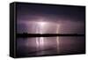 Thunderstorm, Lake Tisza, Hortobagy National Park, Hungary, July 2009-Radisics-Framed Stretched Canvas