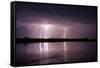 Thunderstorm, Lake Tisza, Hortobagy National Park, Hungary, July 2009-Radisics-Framed Stretched Canvas