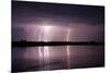 Thunderstorm, Lake Tisza, Hortobagy National Park, Hungary, July 2009-Radisics-Mounted Photographic Print