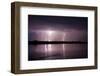 Thunderstorm, Lake Tisza, Hortobagy National Park, Hungary, July 2009-Radisics-Framed Photographic Print