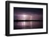 Thunderstorm, Lake Tisza, Hortobagy National Park, Hungary, July 2009-Radisics-Framed Photographic Print