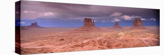 Thunderstorm over a Landscape, Monument Valley, San Juan County, Utah, USA-null-Stretched Canvas