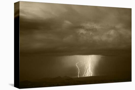 Thunderstorm over Cathedral Valley, Utah, USA-Scott T. Smith-Stretched Canvas