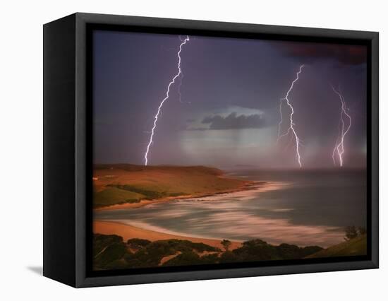 Thunderstorm Over Mdumbi Estuary-Jonathan Hicks-Framed Stretched Canvas