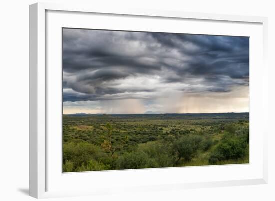 Thunderstorm over the Namibian Plains-Circumnavigation-Framed Photographic Print