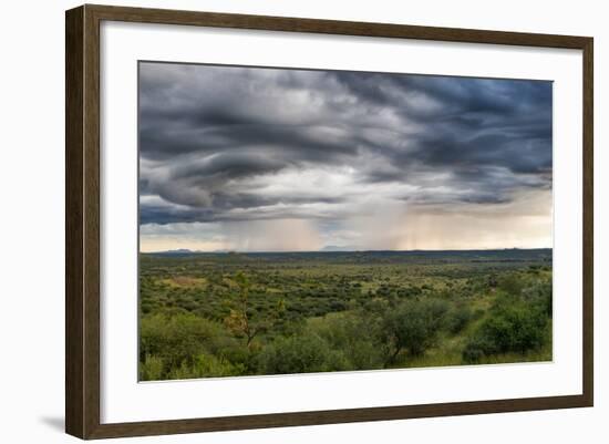 Thunderstorm over the Namibian Plains-Circumnavigation-Framed Photographic Print