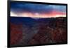 Thunderstorms over south rim, from Cape Royal, north rim, Grand Canyon, Grand Canyon National Park-Geraint Tellem-Framed Photographic Print