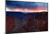 Thunderstorms over south rim, from Cape Royal, north rim, Grand Canyon, Grand Canyon National Park-Geraint Tellem-Mounted Photographic Print