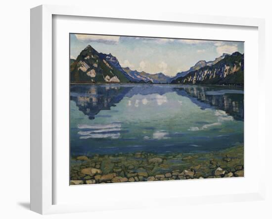Thunersee with Reflection, 1904-Ferdinand Hodler-Framed Giclee Print