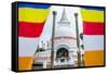 Thuparama Dagoba and the Buddhist Flag-Matthew Williams-Ellis-Framed Stretched Canvas