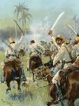 A Charge of Cuban Cavalry Armed with Machetes-Thure De Thulstrup-Giclee Print