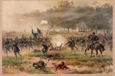 Battle of Gettysburg, Pub. L Prang & Co., 1886 (Colour Litho)-Thure De Thulstrup-Giclee Print