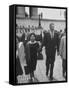 Thurgood Marshall Walking with His Wife-null-Framed Stretched Canvas