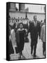 Thurgood Marshall Walking with His Wife-null-Framed Stretched Canvas