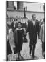 Thurgood Marshall Walking with His Wife-null-Mounted Photographic Print