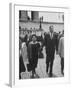 Thurgood Marshall Walking with His Wife-null-Framed Photographic Print