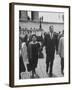 Thurgood Marshall Walking with His Wife-null-Framed Photographic Print