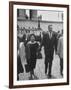 Thurgood Marshall Walking with His Wife-null-Framed Photographic Print