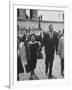 Thurgood Marshall Walking with His Wife-null-Framed Photographic Print