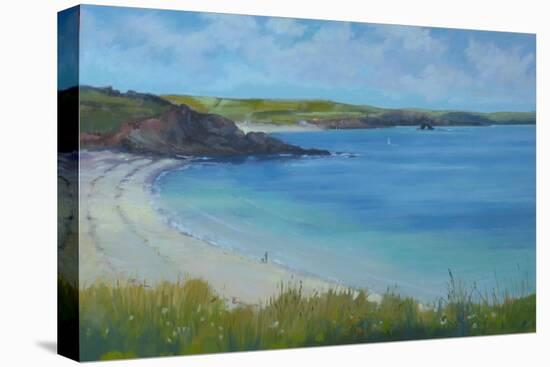 Thurlestone Beach, Calm Summer Day , 2016-Jennifer Wright-Stretched Canvas